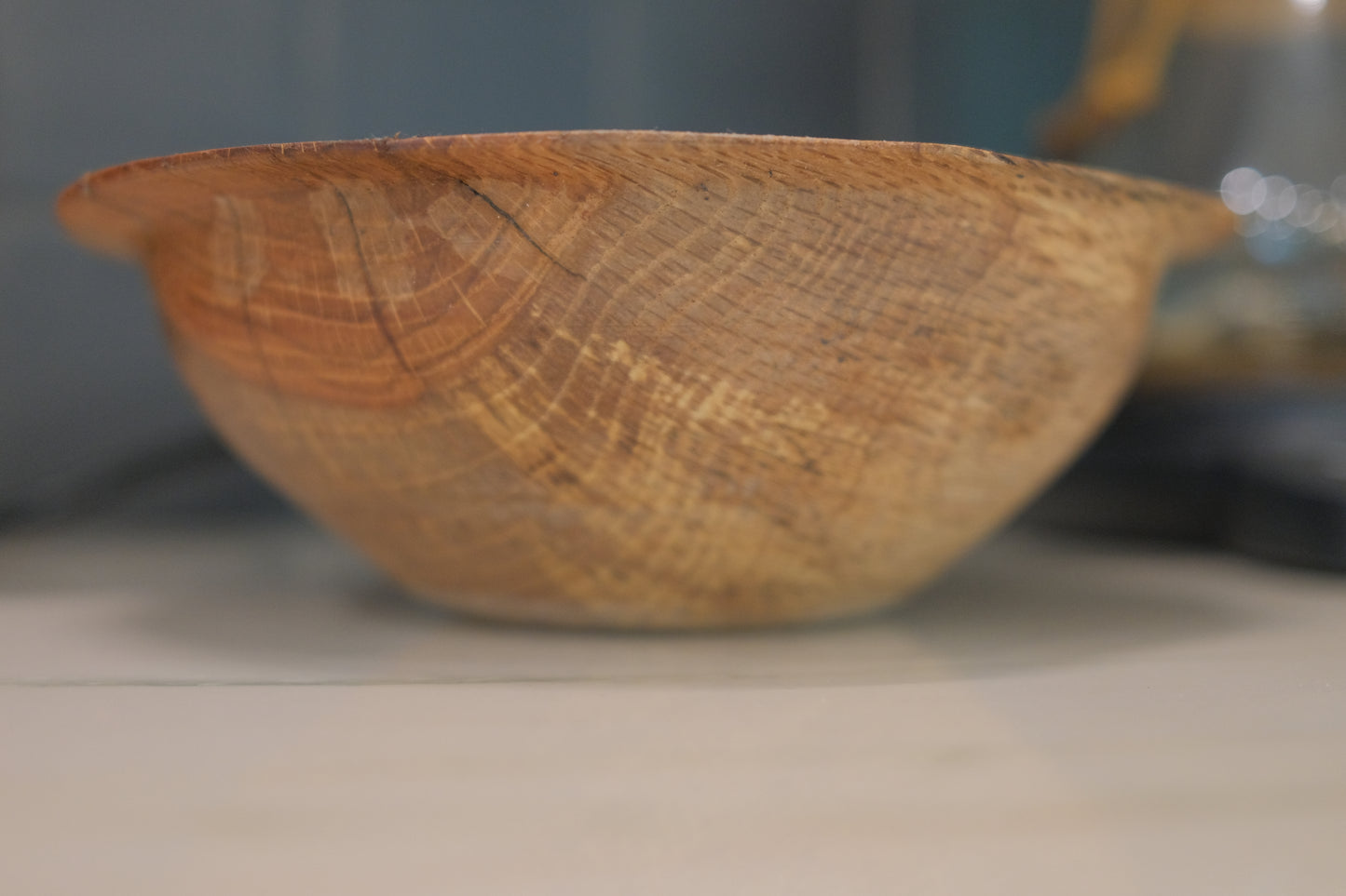 Winged oak bowl