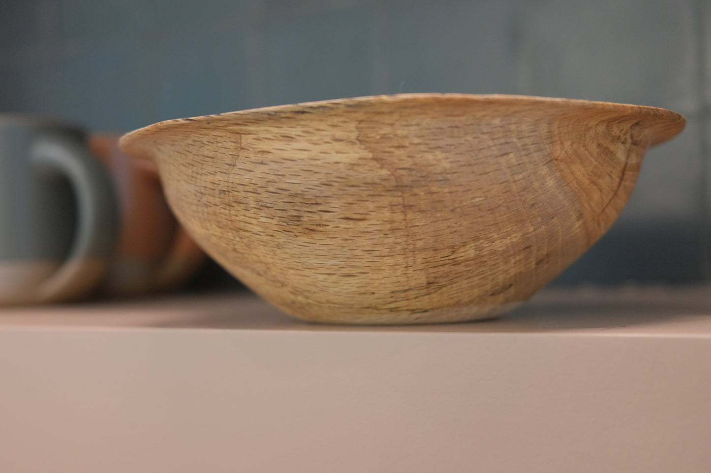 Winged oak bowl