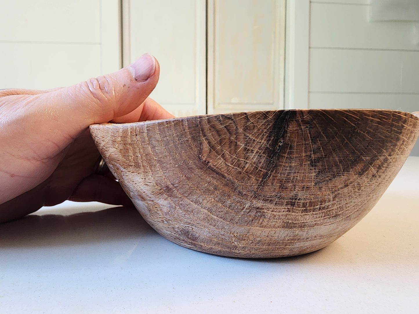 Oak hand bowl