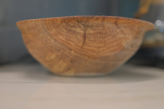 Winged oak bowl