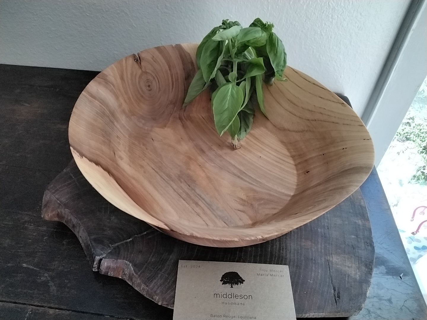 Elm salad bowl